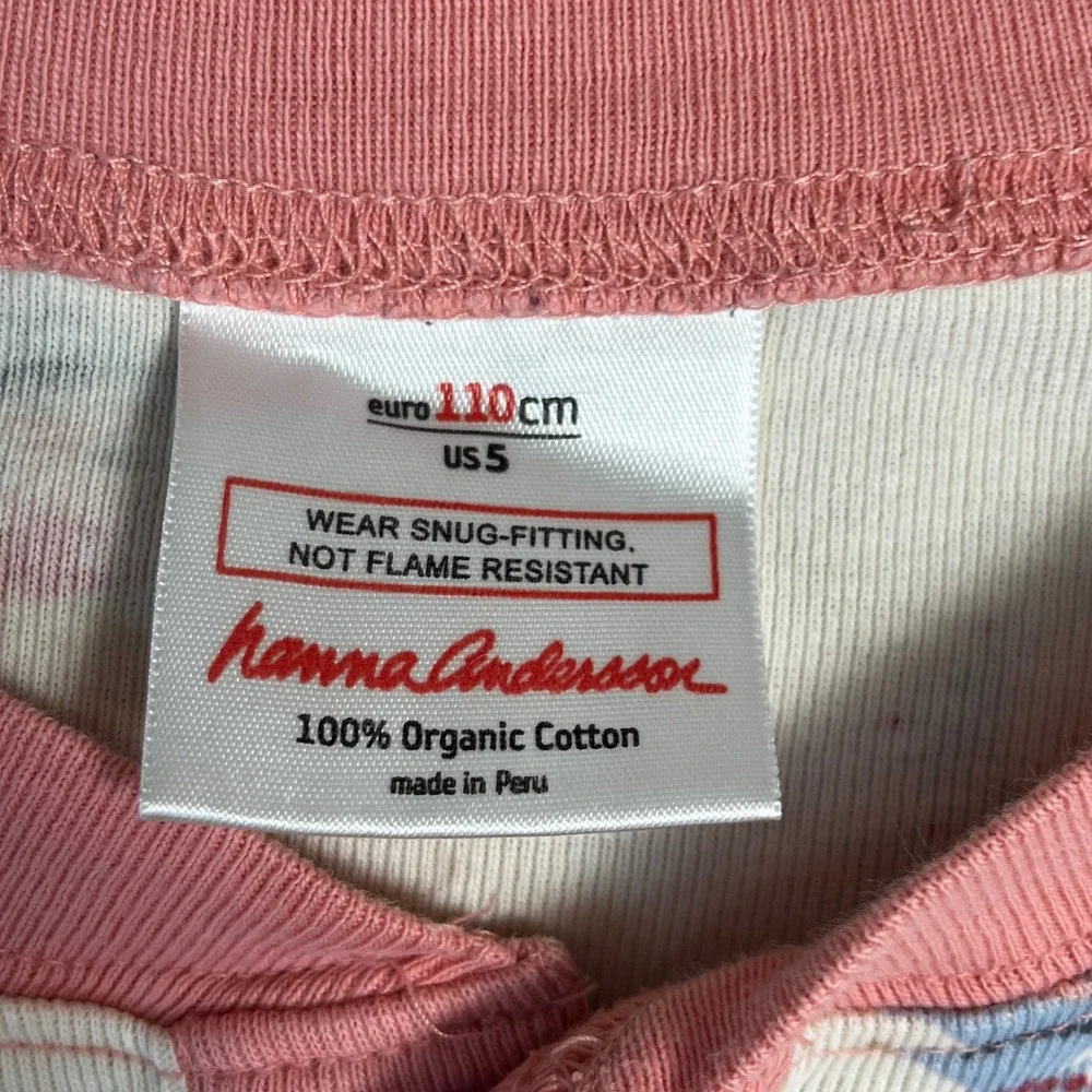 Hanna Andersson Kids Pajamas 110cm 5 Organic Cotton Long Sleeve Pants Set Winter